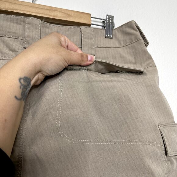 5.11 Tactical Pants Womens Size 10 Utility Ripstop Work Cargo Beige Straight Leg - Picture 13 of 16
